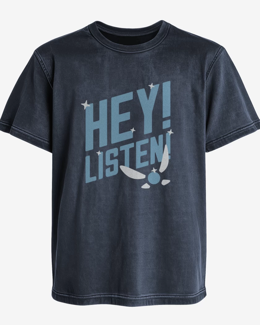 Polera desgastada Azul Marino de Hey! Listen!