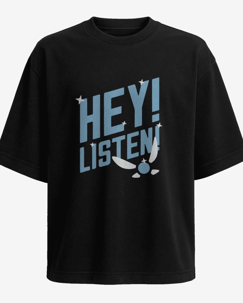 Polera Oversize Negro de Hey! Listen!