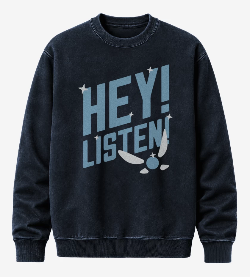 Poleron Polo Acid Wash Azul Marino de Hey! Listen!