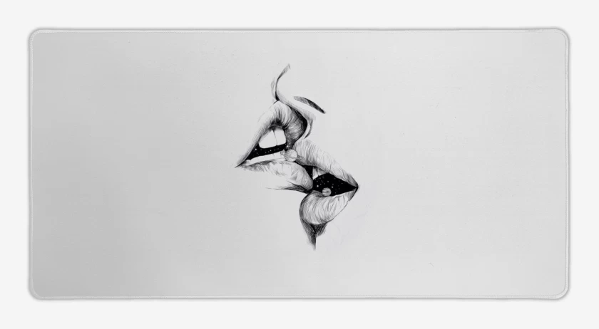 Mouse pad Gamer Blanco de Kiss Universal