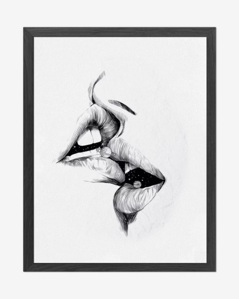 Cuadro decorativo Blanco de Kiss Universal