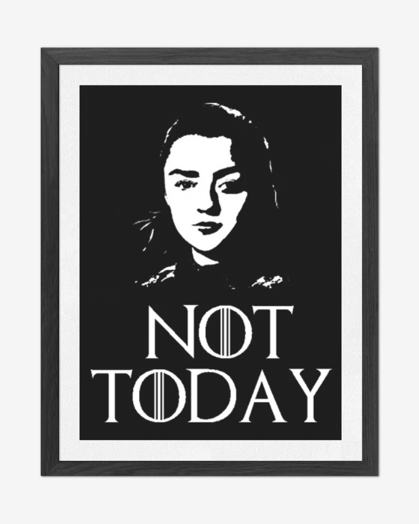 Cuadro decorativo Negro de Not today