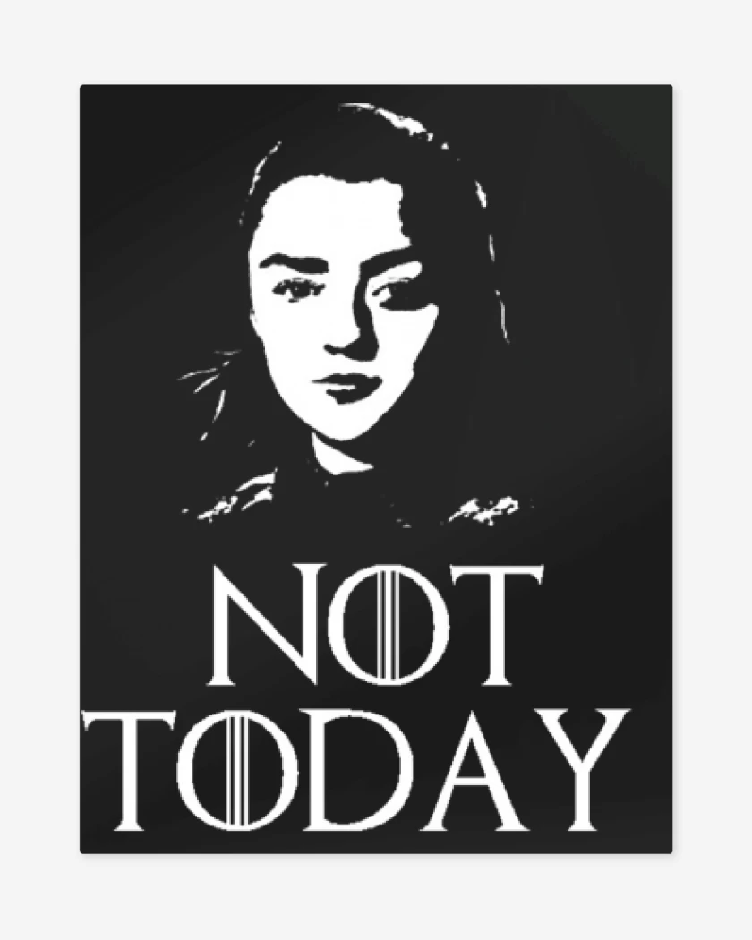 Print metalico Negro de Not today