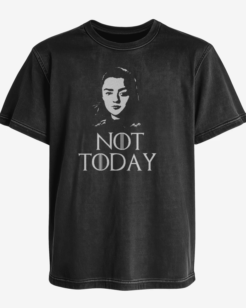 Polera desgastada Negro de Not today