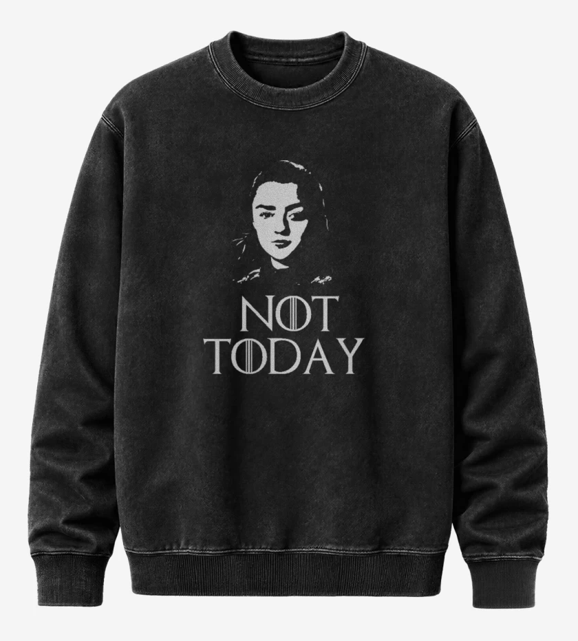 Poleron Polo Acid Wash Negro de Not today