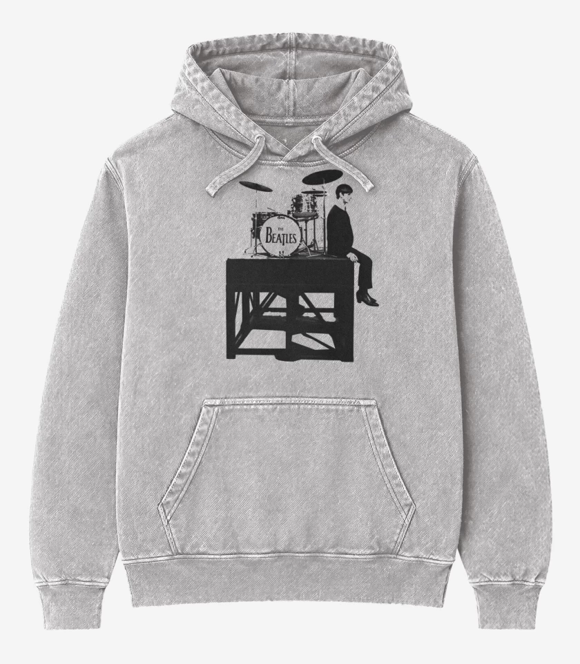 Poleron Canguro Acid Wash Gris Melange de RINGO TARIMA