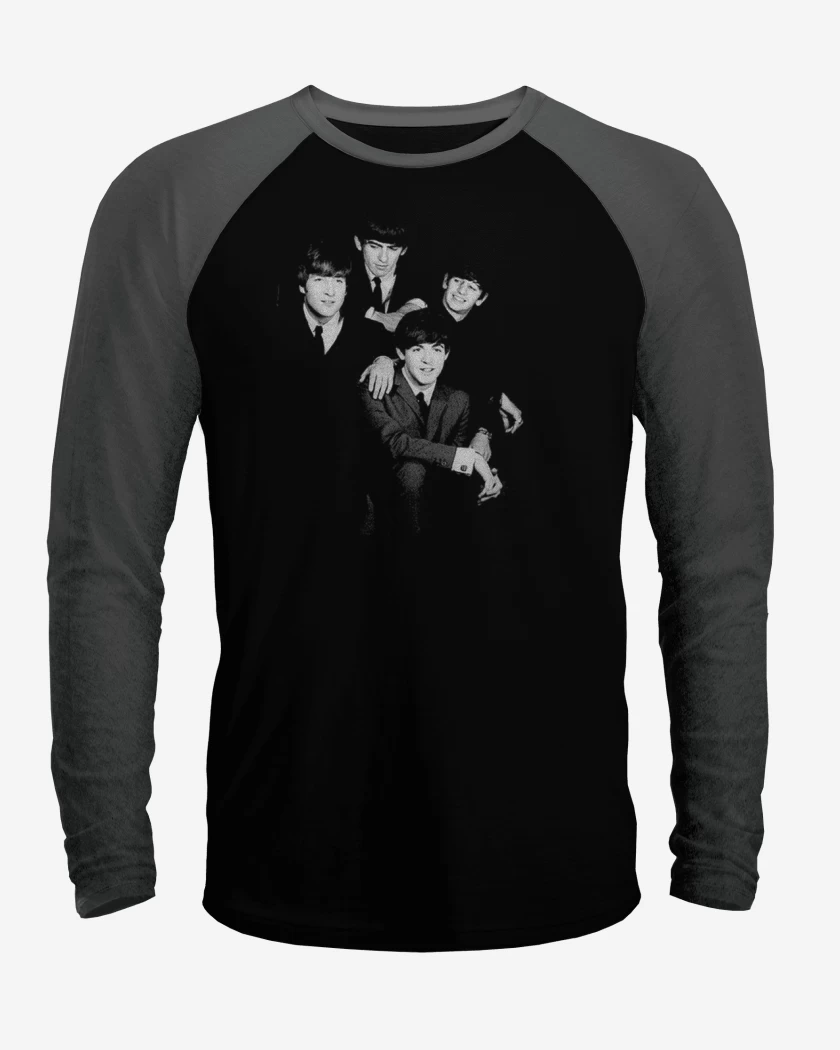 Polera Raglan Negro / Negro Heather de The beatles 5 