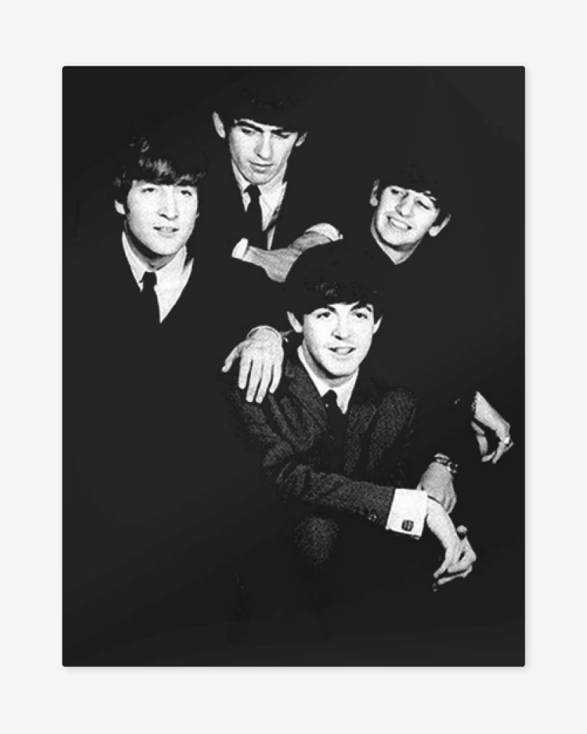 Print metalico Negro de The beatles 5 