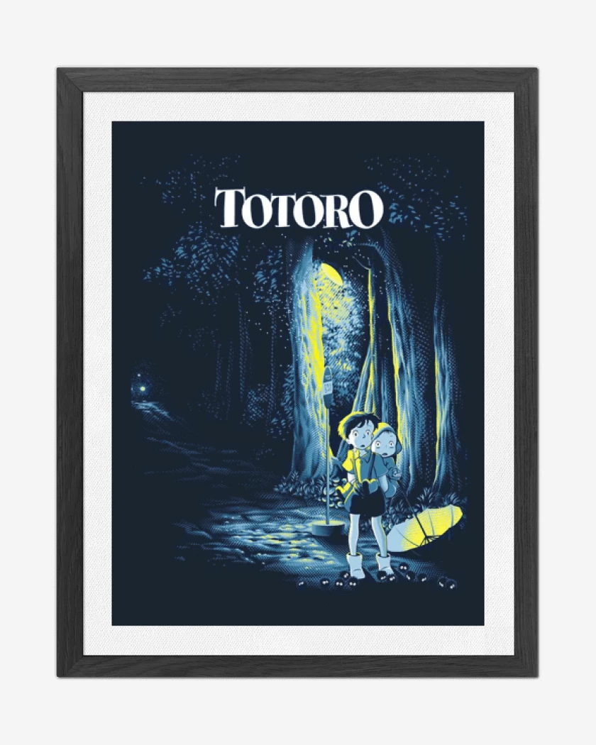 Cuadro decorativo Azul Marino de Totoro 10
