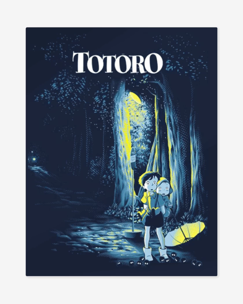 Print metalico Azul Marino de Totoro 10