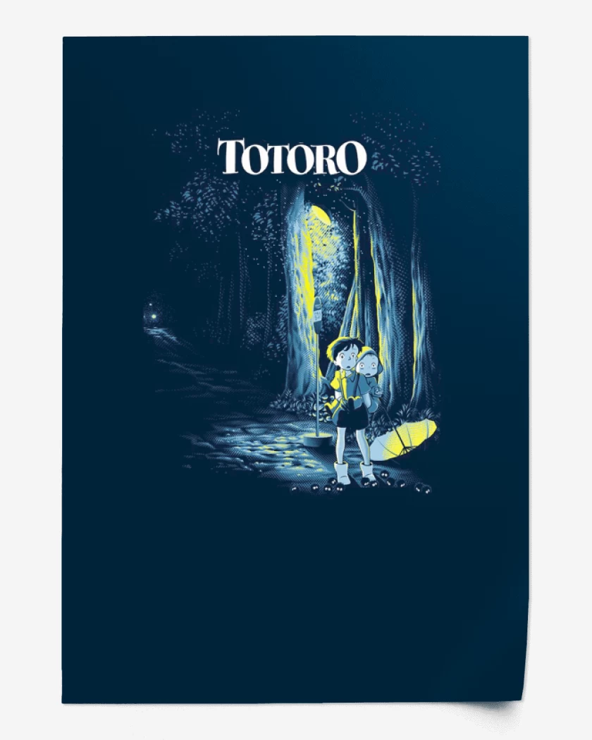 Print Azul Marino de Totoro 10