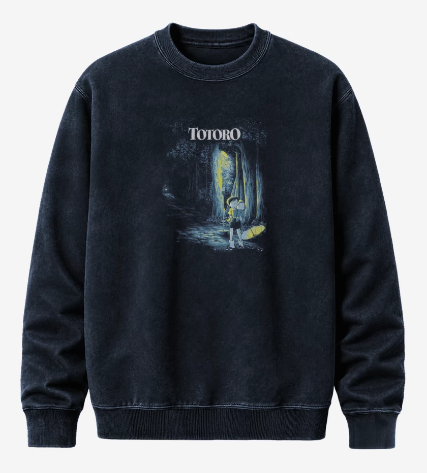 Poleron Polo Acid Wash Azul Marino de Totoro 10