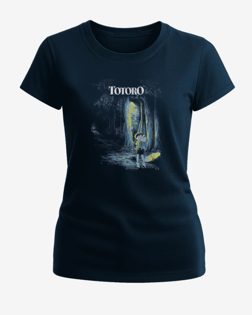 Polera de Mujer Azul Marino de Totoro 10