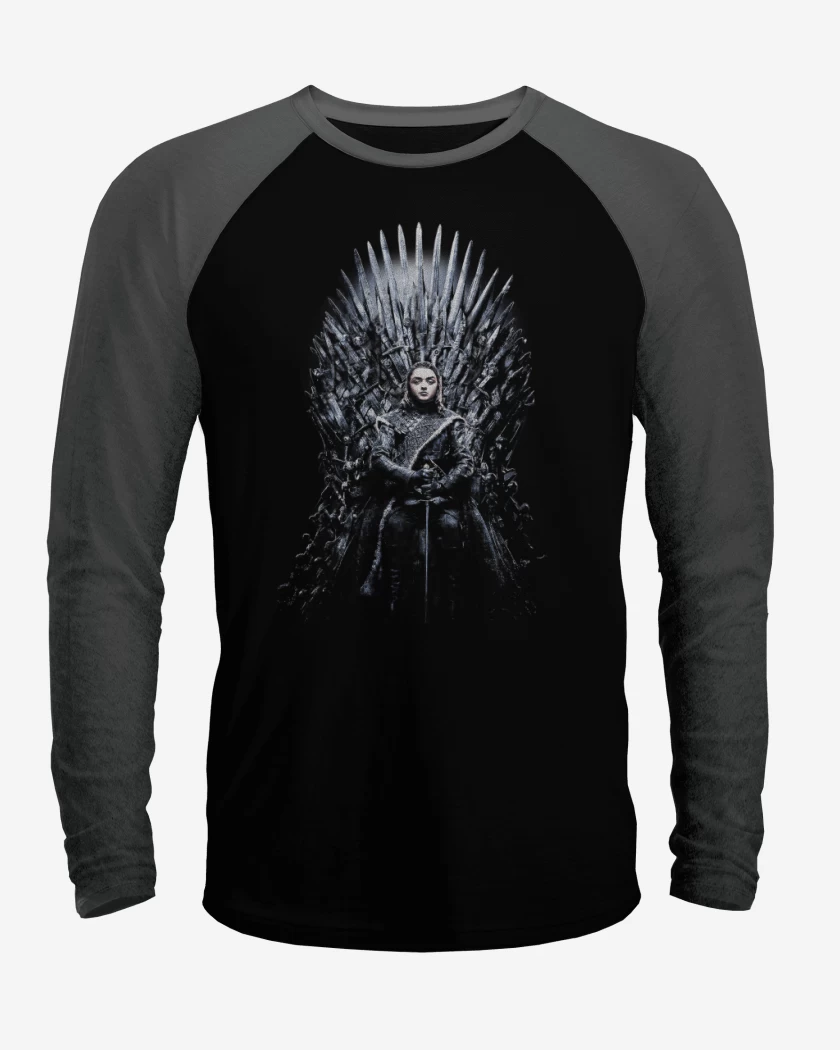 Polera Raglan Negro / Negro Heather de Arya