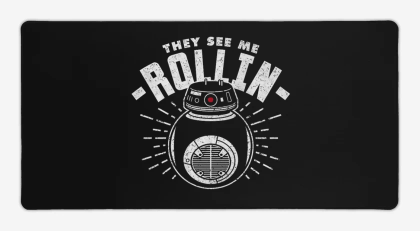 Mouse pad Gamer Negro de Rollin
