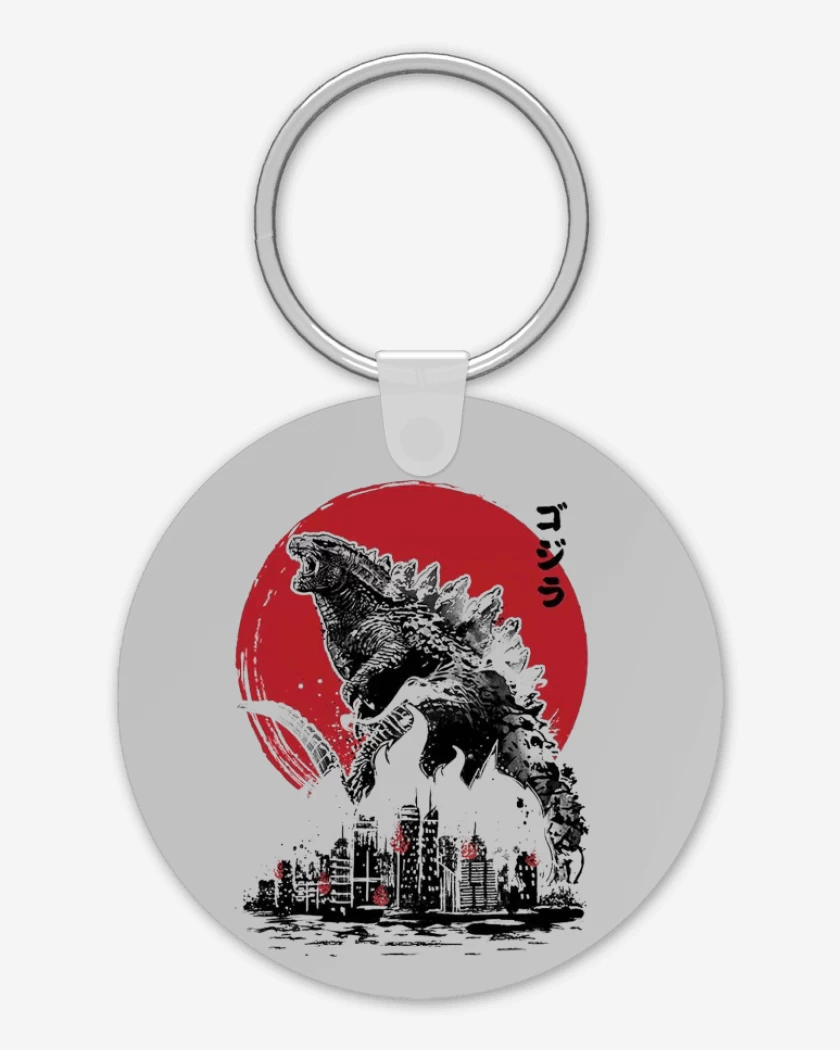 Llavero Gris Melange de godzilla II