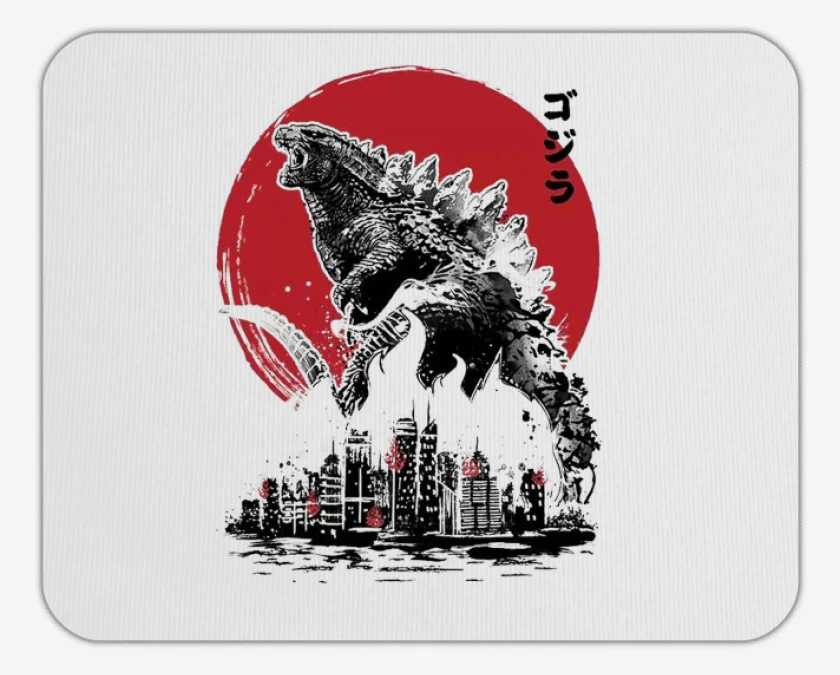 Mousepad Blanco de godzilla II