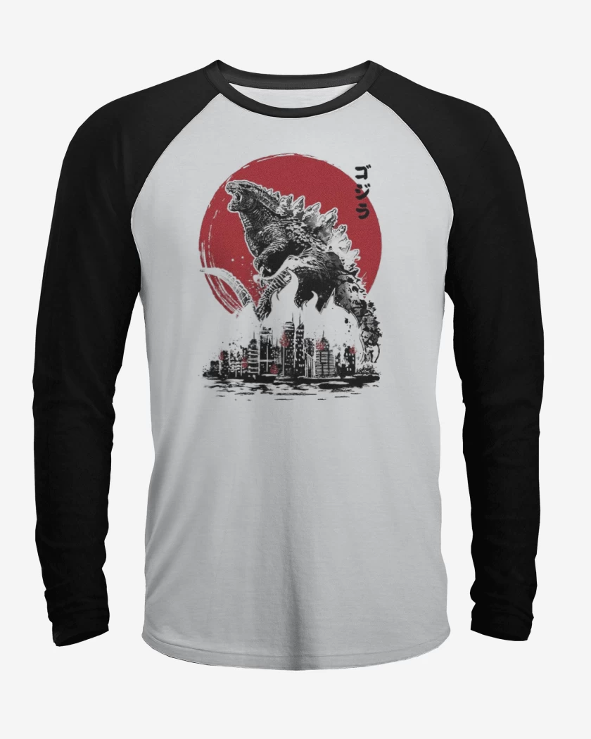 Polera Raglan godzilla II