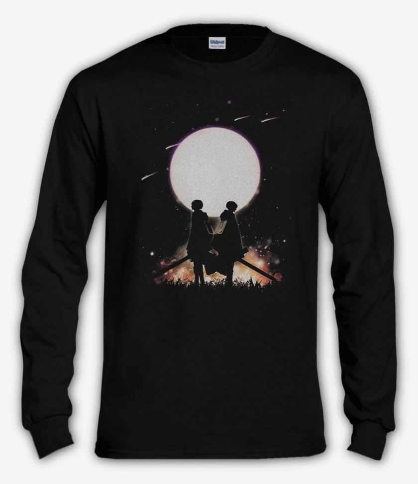 Polera manga larga Negro de Shingeki no Kyojin 