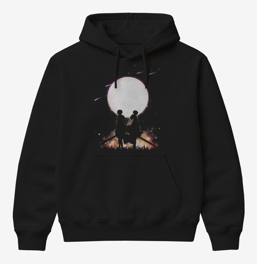 Poleron Canguro básico Negro de Shingeki no Kyojin 
