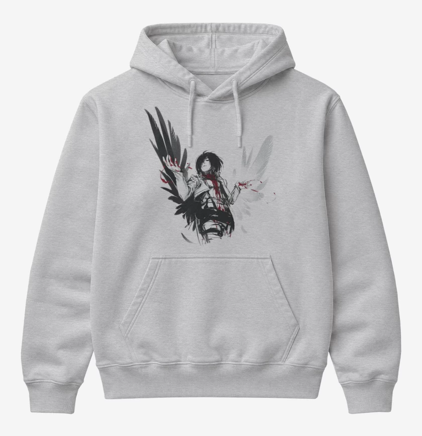 Poleron Canguro básico Gris Melange de Mikasa 