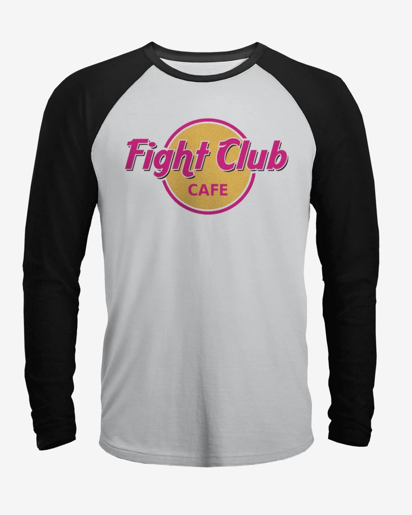 Polera Raglan Blanco / Negro de Fight club 2