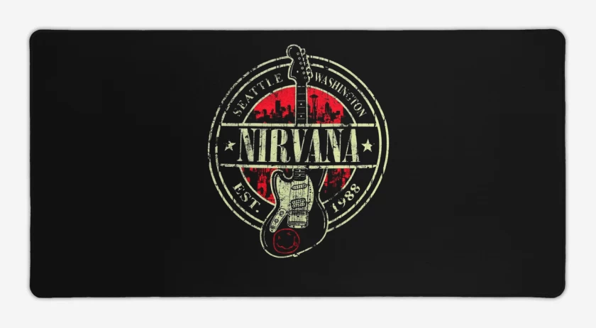 Mouse pad Gamer Negro de Nirvana Seattle