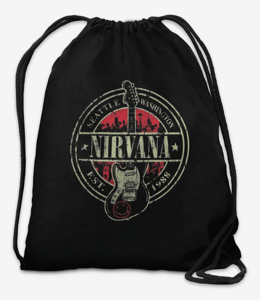 Mochila Negro de Nirvana Seattle