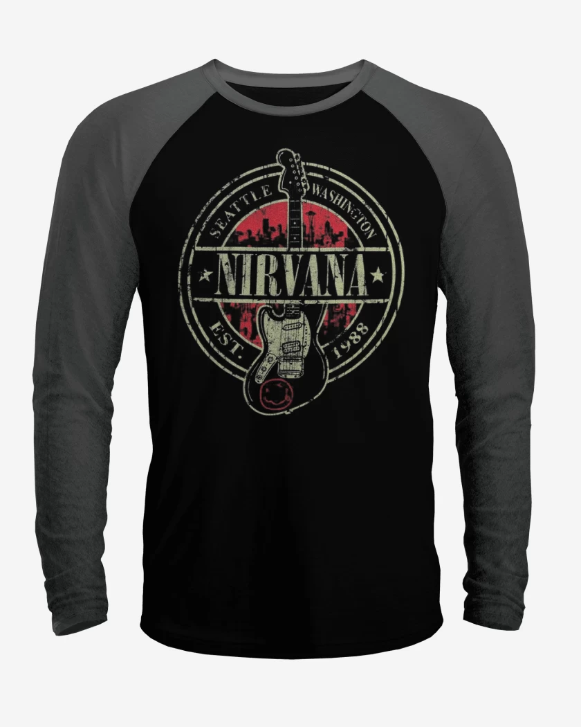 Polera Raglan Nirvana Seattle