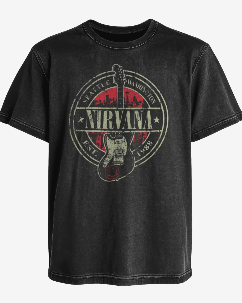 Polera desgastada Nirvana Seattle