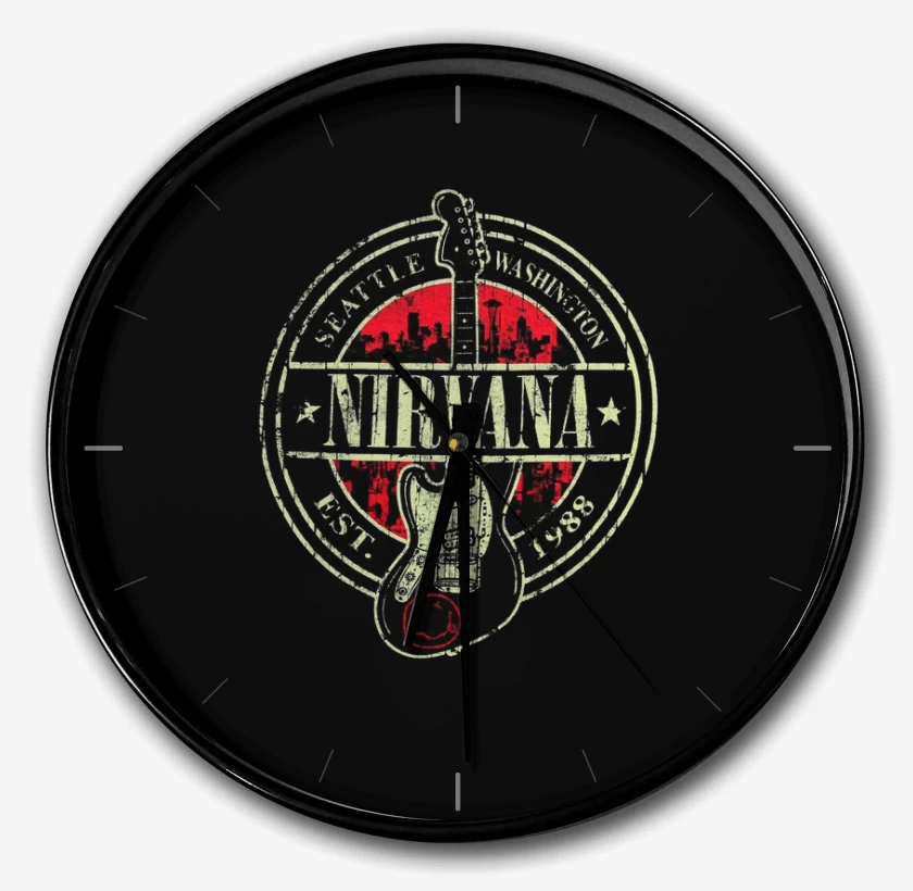 Reloj Negro de Nirvana Seattle