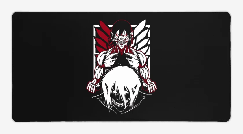 Mouse pad Gamer Negro de Titan eren 3