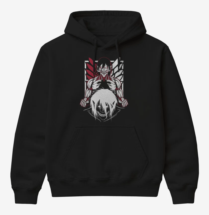 Poleron Canguro básico Negro de Titan eren 3