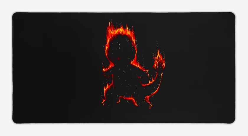 Mouse pad Gamer Negro de Tipo fuego I