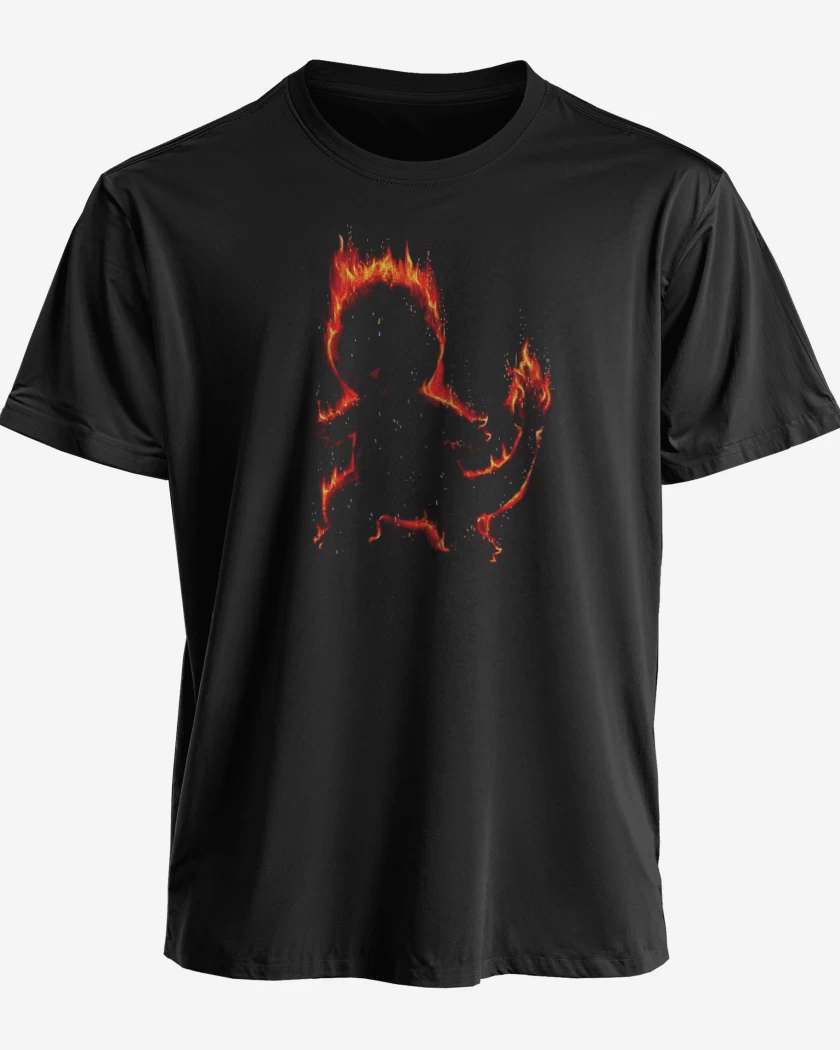 Polera premium Negro de Tipo fuego I
