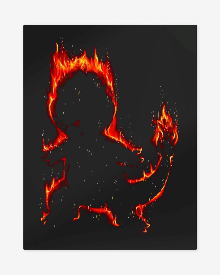 Print metalico Negro de Tipo fuego I
