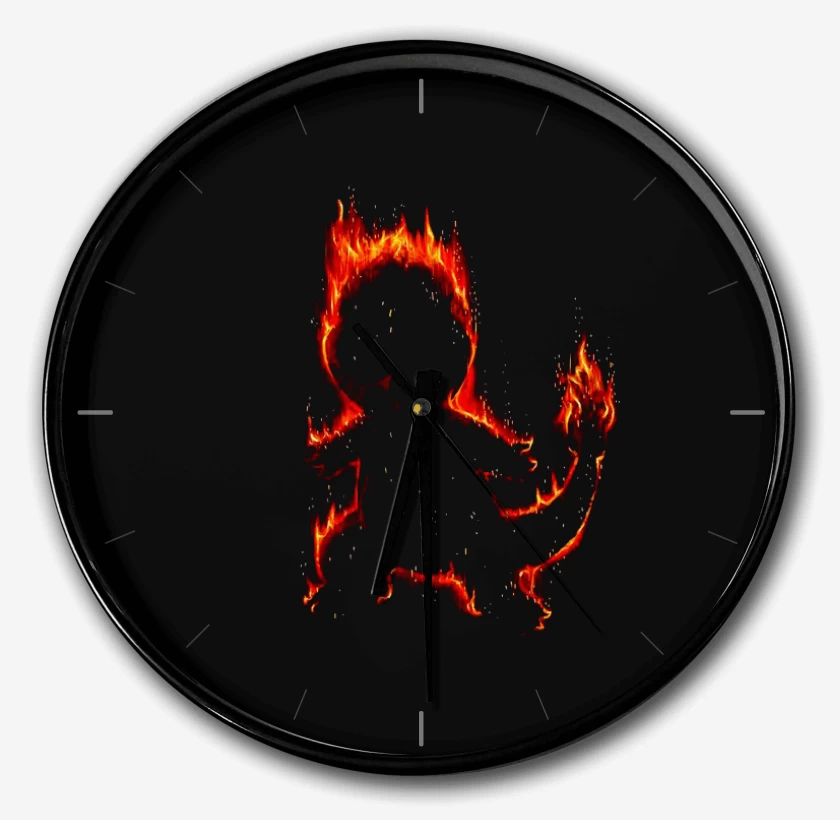 Reloj Negro de Tipo fuego I