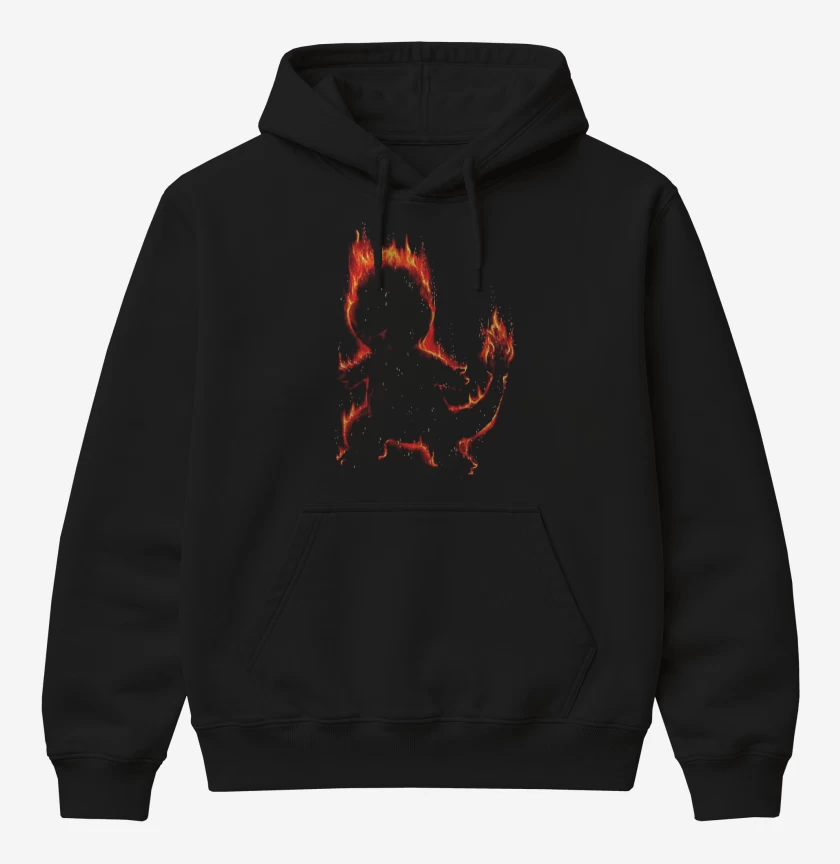 Poleron Canguro básico Negro de Tipo fuego I