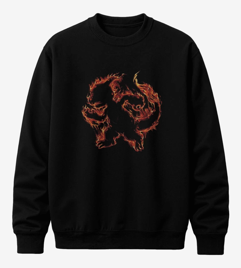 Poleron polo Negro de Tipo fuego II