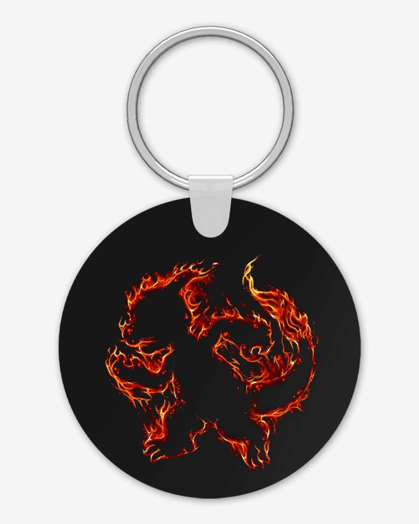 Llavero Negro de Tipo fuego II