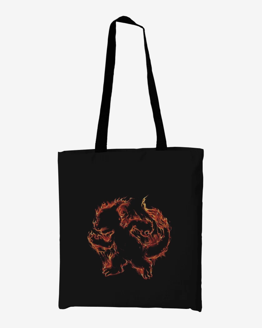 Totebag Negro de Tipo fuego II