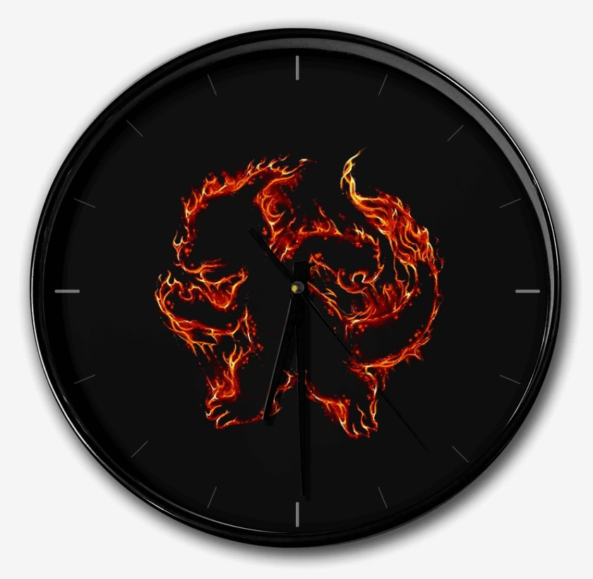 Reloj Negro de Tipo fuego II