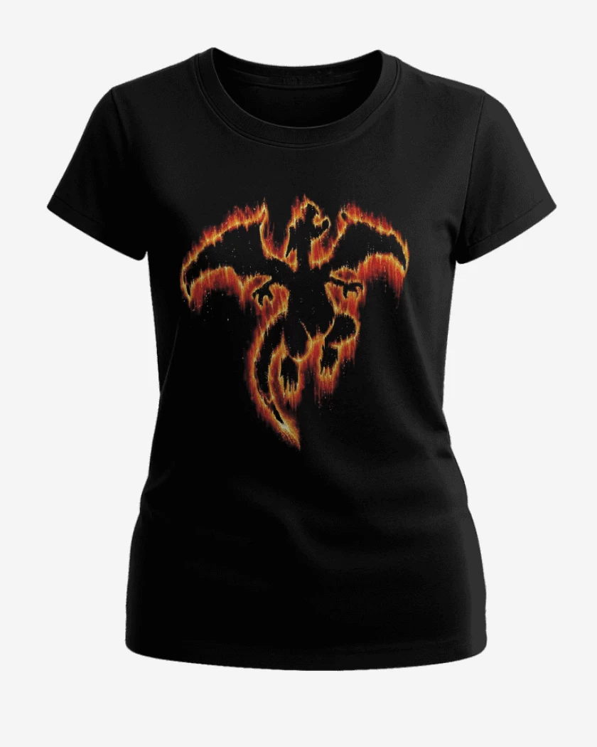 Polera de Mujer Negro de Tipo fuego III