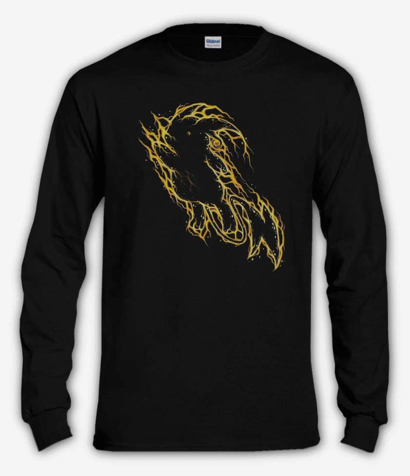 Polera manga larga Negro de Tipo electrico II