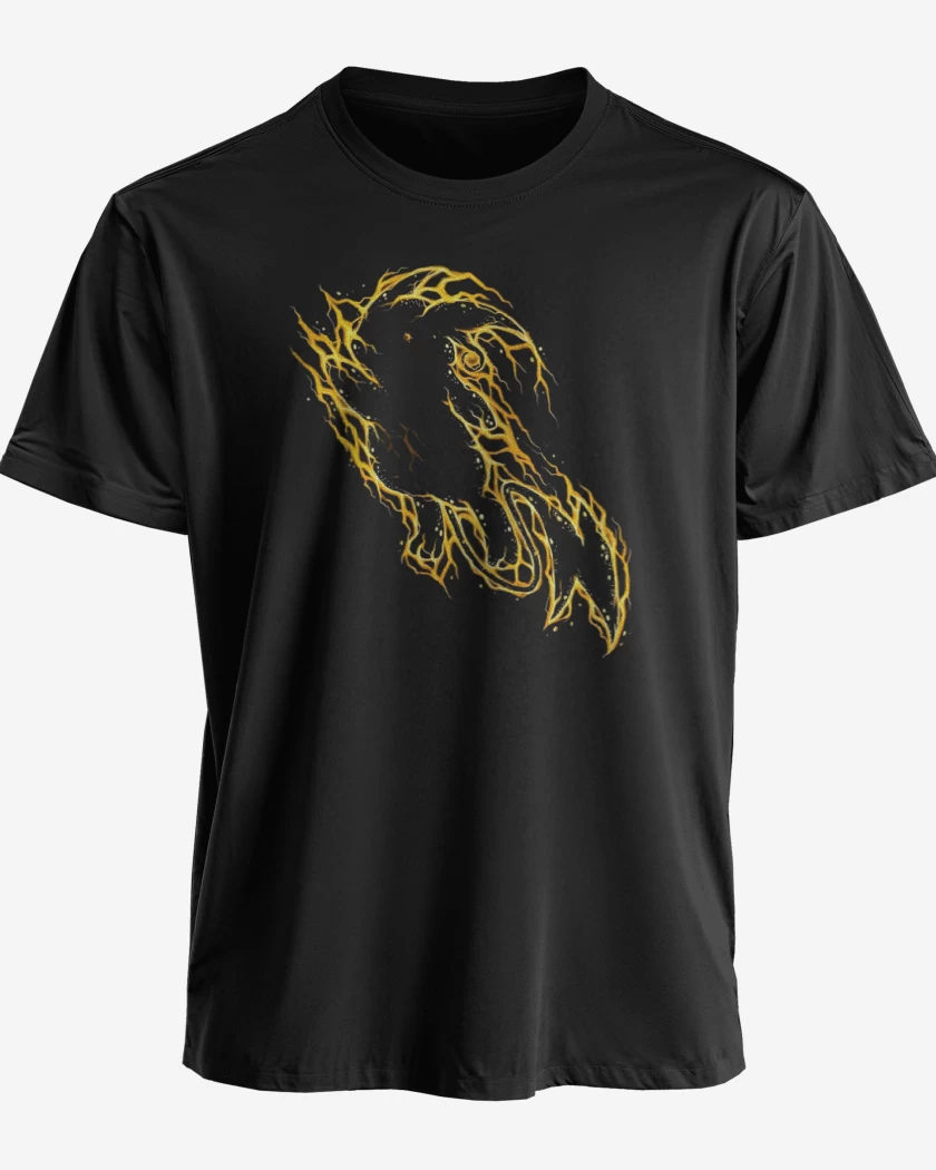 Polera premium Negro de Tipo electrico II