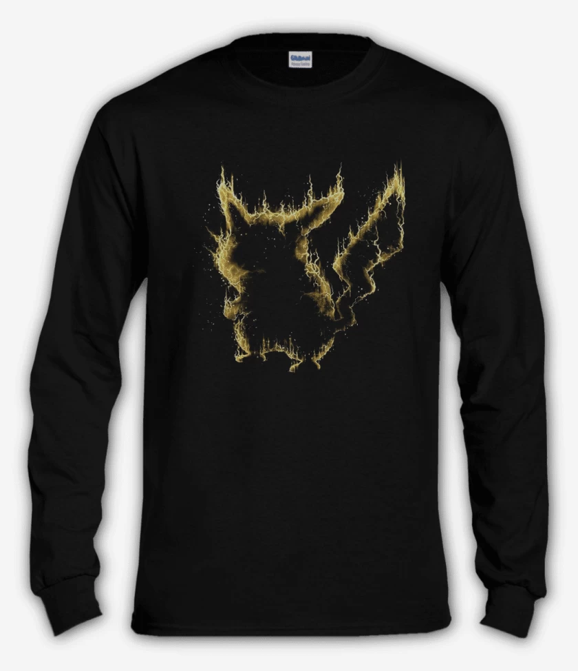 Polera manga larga Negro de Tipo electrico I