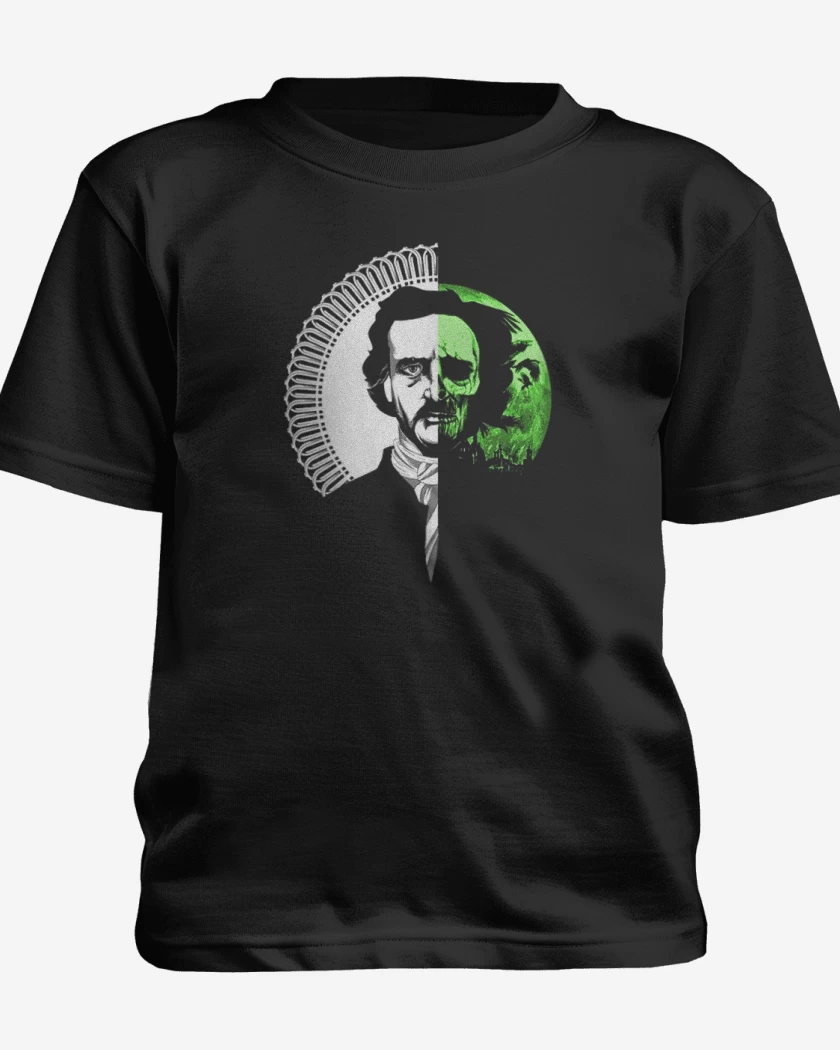 Polera de niño Negro de Edgar Allan Poe