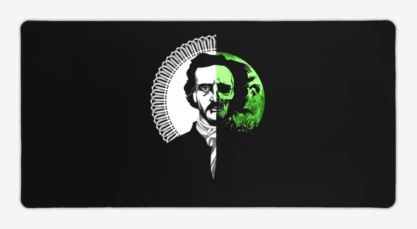 Mouse pad Gamer Negro de Edgar Allan Poe