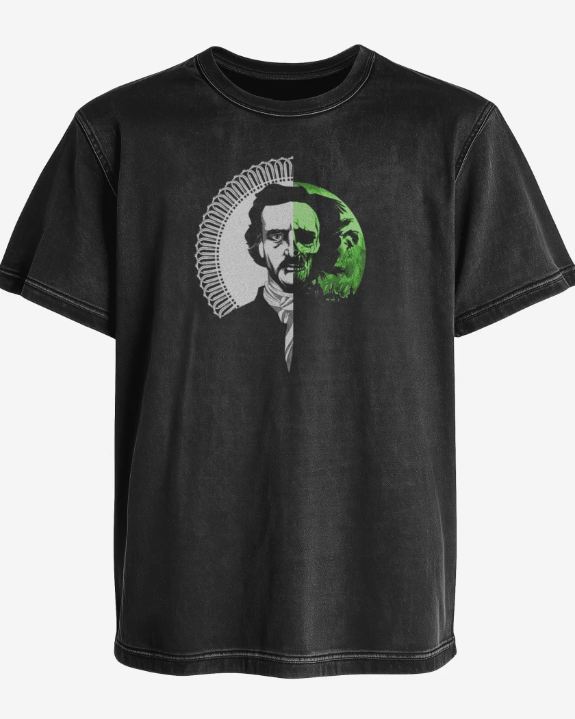 Polera desgastada Negro de Edgar Allan Poe