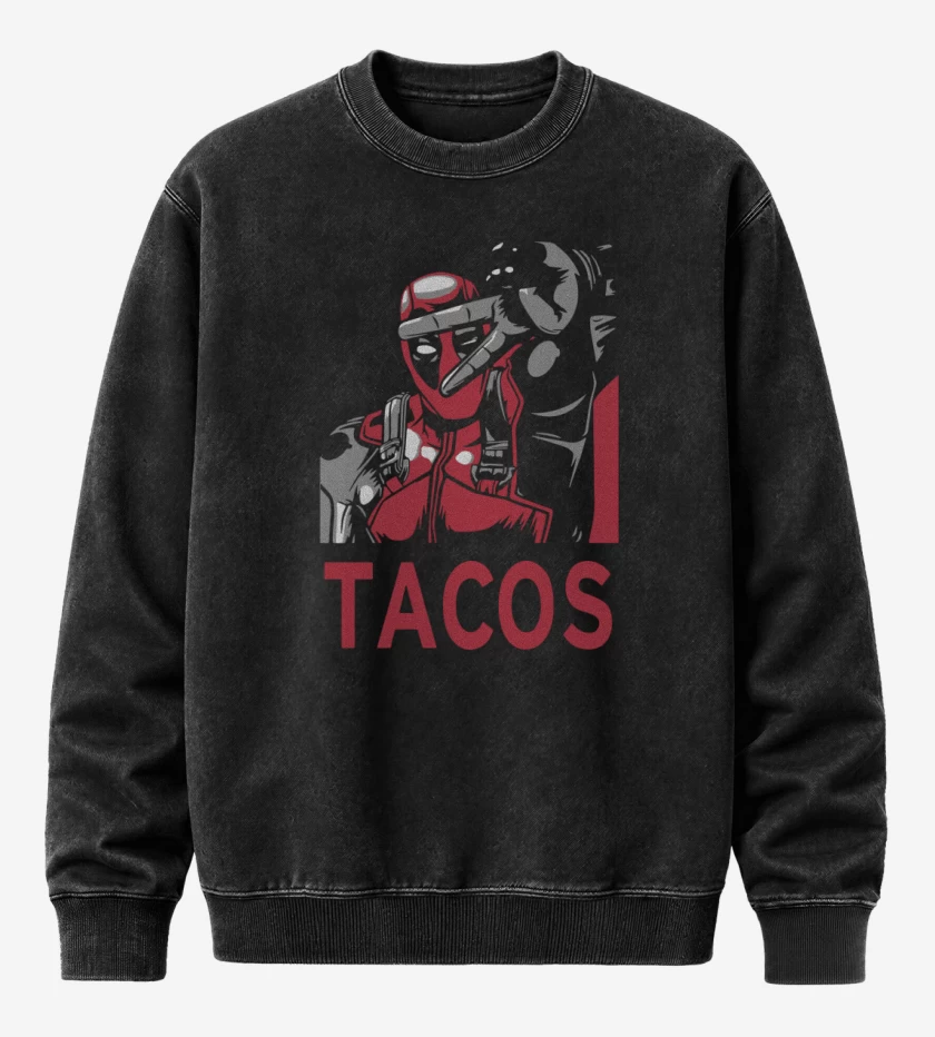 Poleron Polo Acid Wash Pozo de la Muerte - Tacos